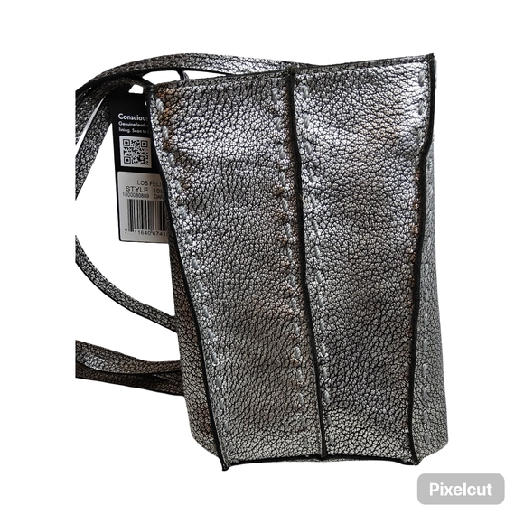 Customer Return The Sak Black and Silver Metallic Los Feliz Crossbody Bag - Picture 2 of 14